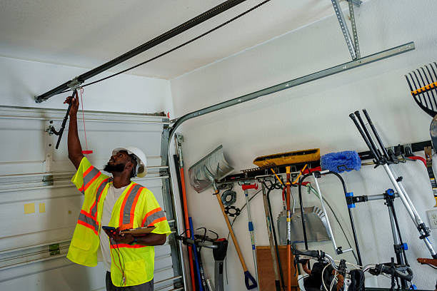 Professional Garage Door Panel Replacement technician working in Geneseo, IL